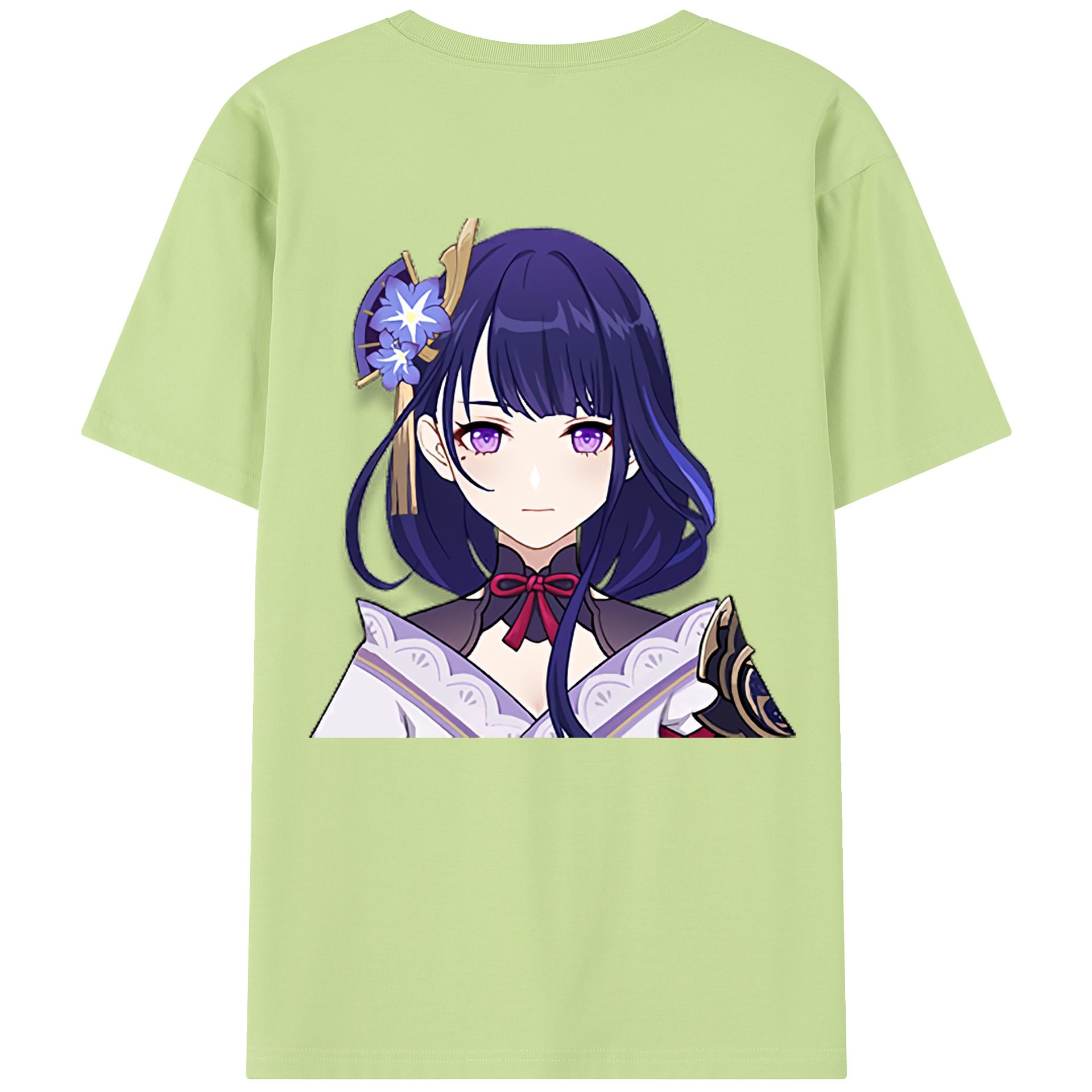 げんし神 雷電将軍 らいでんしょうぐん genshin Raiden Shogun 綿100％半袖Tシャツ（背面プリント）